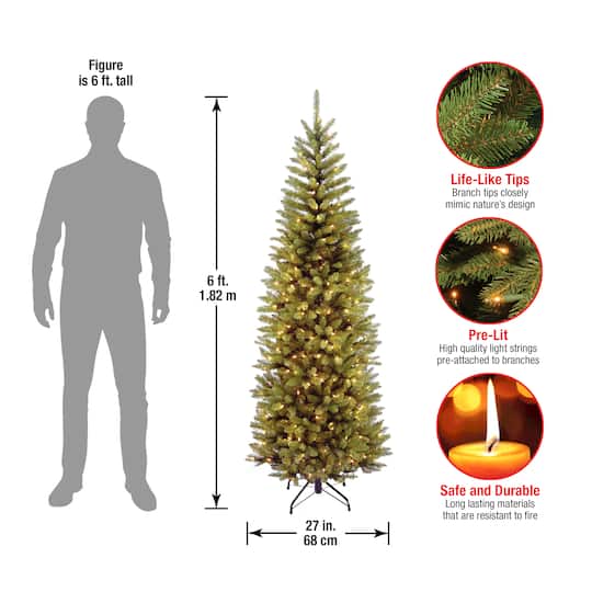6ft. Pre-Lit Kingswood® Fir Artificial Christmas Tree, Clear Lights